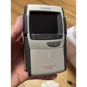 Casio TV-900B Vintage Antenna Tuning Battery LCD Screen Color TV 7inch (18)
